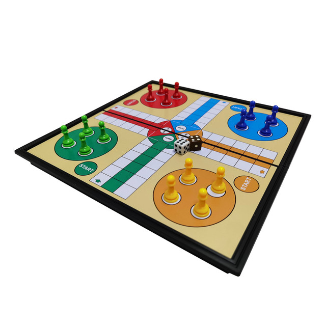 Jogos de tabuleiro ludo magnético portátil clássicos cobras e escadas  dobrável jogo de xadrez entretenimento educativo para crianças estudantes -  AliExpress